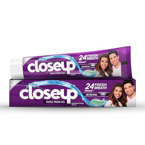 Closeup Triple Fresh Gel Toothpaste Eucalyptus Freeze for 24HR fresh breath 120ml