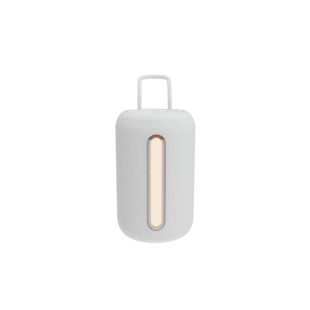 JUST CORSECA Sushi Shine 10W Bluetooth Speaker | V5.3 | FM, LED Light, USB, TF, TWS | 800mAh Battery | 6-Hour Playtime | 10m Range (White)-image-38