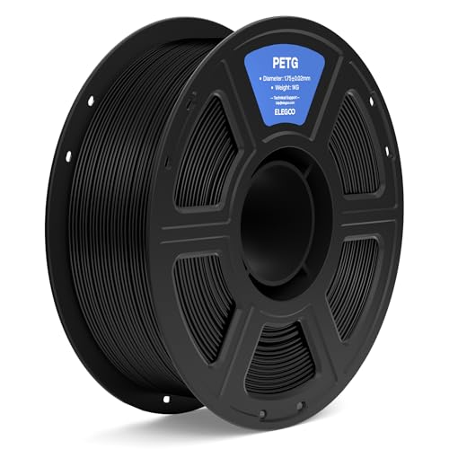 ELEGOO PETG Filament 1.75mm Black 1KG, 3D Printer Filament Dimensional...