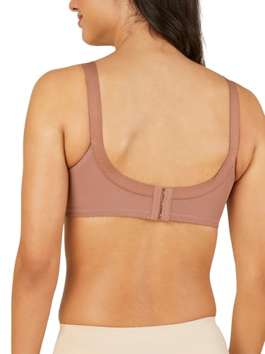 Image of Triumph International Doreen Bra For Women Non Wired Non Padded Wireless Bra Full Coverage Raschel Lace Lingerie Classic High Center Bridge Support Wide Straps Big Cup Bra for Larger Busts Pack Of 1