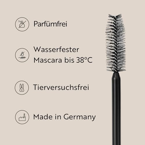4. Bild von M. Asam MAGIC FINISH 38° Waterproof Mascara Deep Black (12ml) – Wasserfeste Mascara mit Tubular-Technologie, leicht mit warmem Wasser entfernbar, pflegt mit Arganöl, vegan