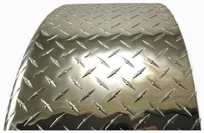 32x9" Aluminum Tread Plate Trailer Fender - Single Axle Round - One Fender