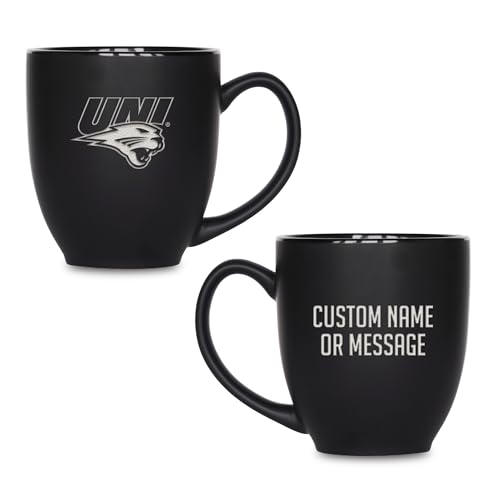 Image of Rico Industries NCAA Primary 15-Oz Personalized Matte Black Bistro Mug - for Hot or Cold Drinks