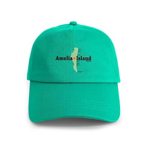 CafePress Amelia Island FL Green Adjustable Baseball Cap