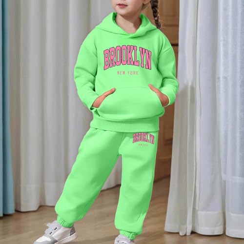 Sweat à capuche chaud ensemble deux pièces solide pour filles et garçons