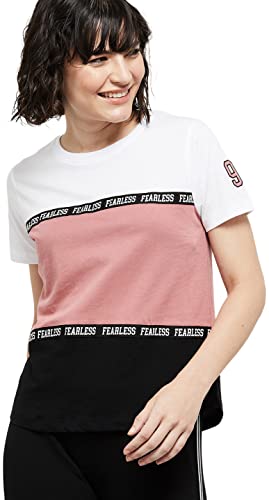 Image of Max Women's Colourblock Round Neck Regular Fit T-Shirt