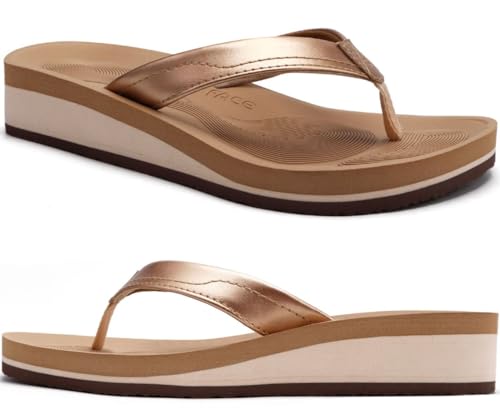 COFACE Flip Flops Damen Leder Flache...