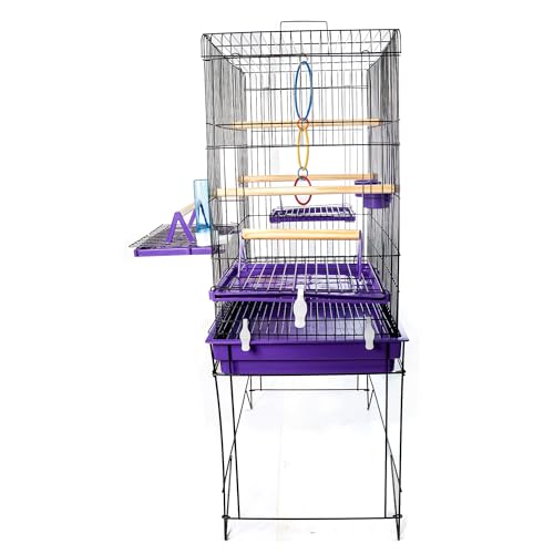 Viveiro Confort Triplex para Calopsita e Pássaros – Com 3 Andares, Bandeja Plástica Higiênica e Aces