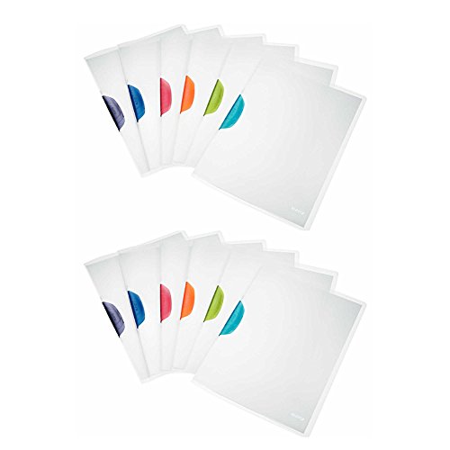 Leitz 41740099 Klemmmappe ColorClip Magic, A4, PP, 12-er Sparpack, sortiert (2, sortiert)