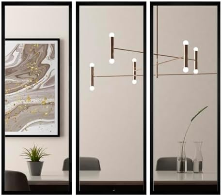 Kit 3 Espelho Grande Retangular com Moldura Decorativo 43x83cm pa...