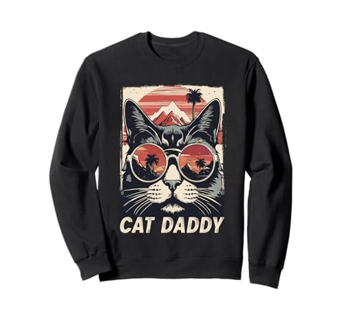 Cat Daddy - Divertido Meme Retro Cat Dad Para Hombre Sudadera
