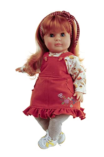 Schildkröt Puppe Hanni (45 Zentimeter, rote Haare, blaue Schlafaugen, Kleidung Pilzmotiv, Spielzeugpuppe, ab 36 Monaten) 3245162