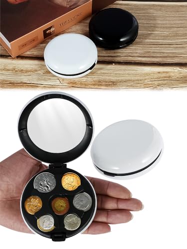 Dispensador de monedas 2 piezas con espejo y 7 ranuras miniatura 3