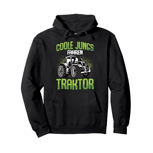Coole Jungs fahren Traktor Trecker Junge Kinder Pullover Hoodie