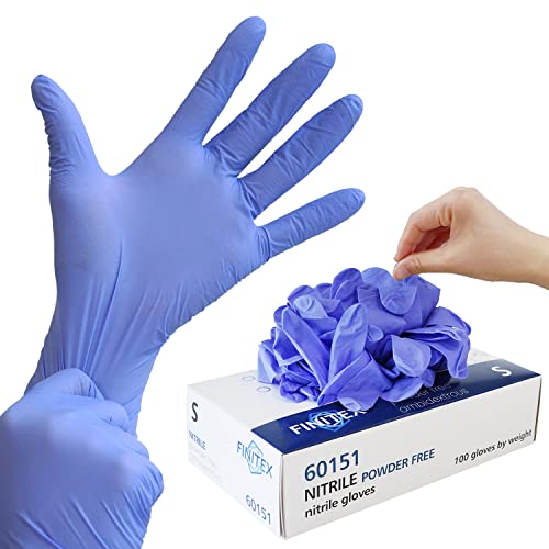 Finitex Disposable Nitrile Exam Gloves 1000 Pcs - 3.2Mil Ice Blue Powder-Free Latex-Free Gloves Examination Home Cleaning Food Gloves (L) #TOP6