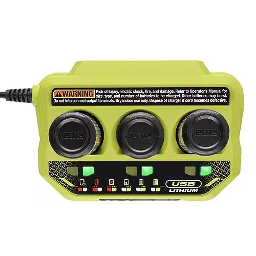 3-Port-Battery-Charger-Bundle-with-Ryobi-Charger-and-Buho-Tool-Bag-Including-2-Each-Ryobi-USB-Lithium-4-Volt-Batteries-Consecutively-Charge-and-Maintain-3-Batteries