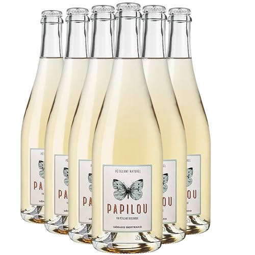 Papilou Pétillant Naturel bianco 2023 - Organico - Gérard Bertrand - Vino dalla Francia senza indicazione geografica - Vitigni Chardonnay,Grenache Blanc - 6x75cl