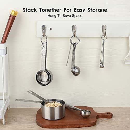 Kalsreui Measuring Cups, Measuring Cups And Spoons Set, 6 Measuring Spoons Set And 5 Measuring Cup Set, Stainless Steel Measuring Cups, Metal Measuring Cups, Mini Teaspoon Measuring Spoons Equivalents #TOP5