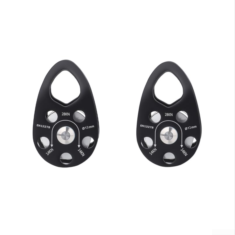 Gettimore Mobile Pulley Set of 2 8-13mm Ropes, 2 Pack(Black)