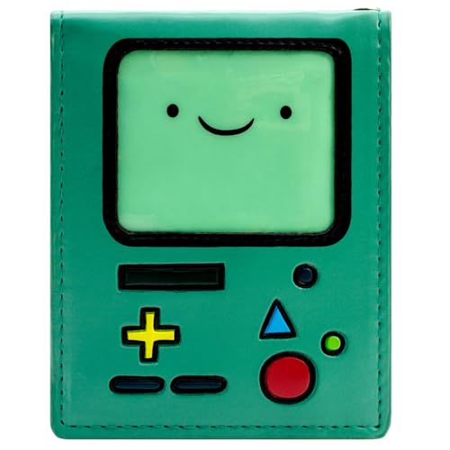 PocketGear Aventure Console Héros Temps Sois Plus Système Heureux! Portefeuille Bi-Fold Pièces & Porte-Cartes, Vert