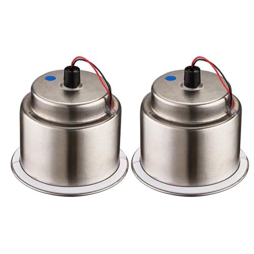 Porte-boisson LED encastré en acier inoxydable pour bateau et voiture, lot de 2