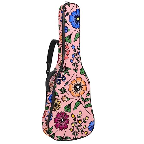 Housse pour guitare acoustique – Beau motif floral – Grand étui pour guitare – S’adapte à la plupart des tailles de guitare, Multicolore 4., 42.9×16.9×4.7 in, Motif imprimé tendance - Les Beatles, Paul McCartney, John Lennon, RIngo Starr, George Harrison Housse pour guitare acoustique - Beau motif floral - Grand étui pour guitare - S'adapte à la plupart des tailles de guitare, Multicolore 4., 42.9x16.9x4.7 in, Motif imprimé tendance