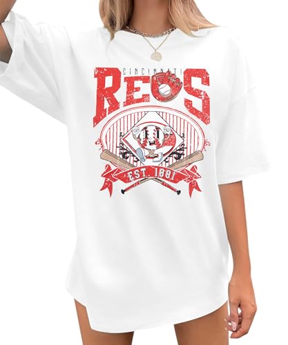 Baseball Shirt Women Oversized Game Day Fan Tshirt Baseball Season Tee Tops