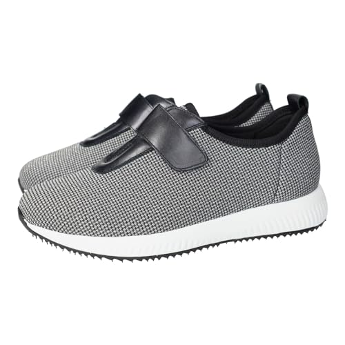 Doctor Cutillas 87218 Deportivas de Cuña en Licra Plantilla Extraíble Ancho Especial Talla: 39 Color: NEGRO