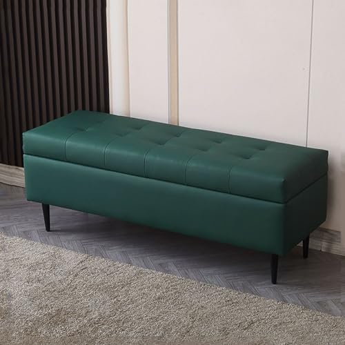 Banc ottoman capitonné 60 cm bout de lit et banc d'entrée gris