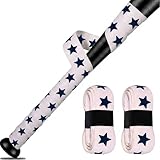 Dkaooel 2 Pcs Baseball Bat Grip Tapes, 1.5mm, Precut and Full Softball Grip Tape,Non-Slip Baseball Bat Wrap, for Multi-Sport Handles (White)