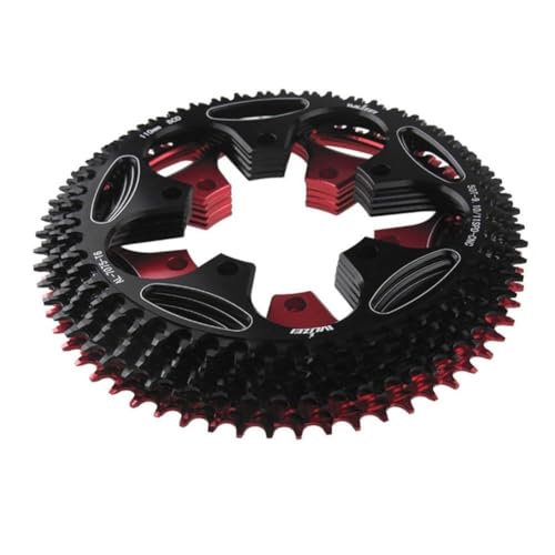 ReachMall WUZEI BCD110 Plateau de pédalier 50-60T à dents larges pour vélo en aluminium 7075 CNC Noir