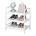 DODOBD Zapateros Pequeños, Zapatero de 3 Niveles de Acero Inoxidable,Ajustable baldas Organizador de Zapatos, con Capacidad para 4-10 Pares de Zapatos,Fácil de Montar 50X26X44CM