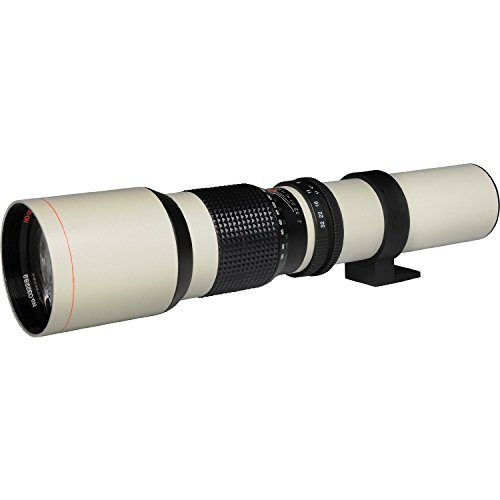 image for Photo Savings Super-Powered 500mm/1000mm f/8.0 Telephoto Lens (White) 