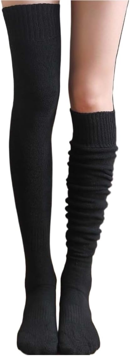 Winter Women's Thick Warm Cotton Stockings Harajuku Retro Antifreeze Knee Socks 2 Pair