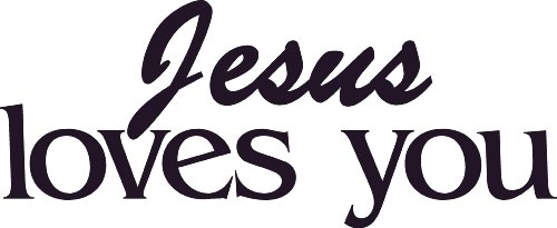 Jesus Loves You, Vinyl Wall Art, 10"X22", Christ Witness Love #TOP25