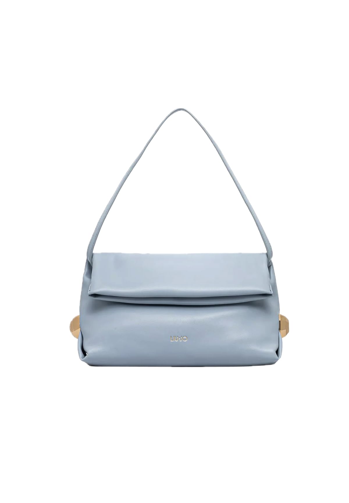 Liu Jo Borsa a Spalla Riccy, Azzurro, Similpelle Ecosostenibile, 31x16x10 cm, con Patta Magnetica