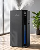 Mifasol Humidifier Large Room, 5.3Gal/20L Large Humidifiers for Home 1500 sq ft, Cool Mist Whole House Humidifier, Quiet Air Humidifiers for Bedroom, Humidifier for Plants Office Commercial, Black