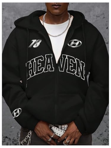 SOLY HUX Men's Hoodies Zip Up Graphic Long Sleeve Hooded Fall Sweatshirts Vintage Streetwear3