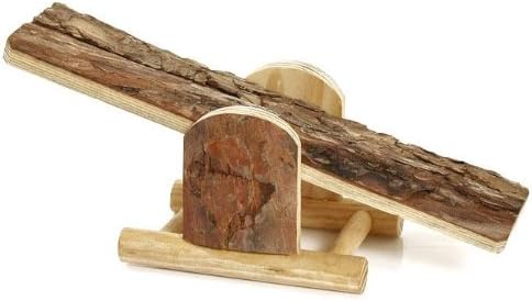 Karlie seesaw of natural wood for birds and small animals