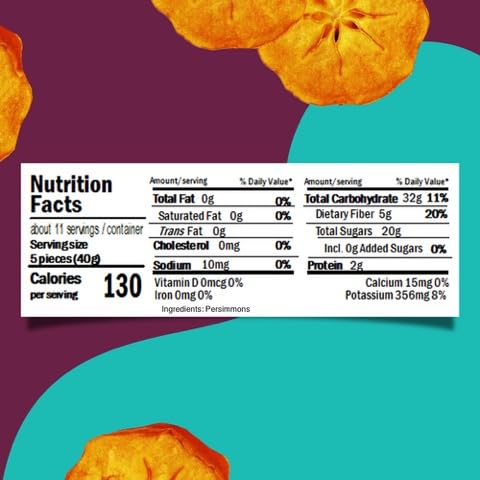 Bella Viva Orchards Natural Dried Persimmons - Natural Dried Fruit Slices, Sustainable No Sugar Added Snack, Bulk 1-Pound Pack - Thumbnail 2