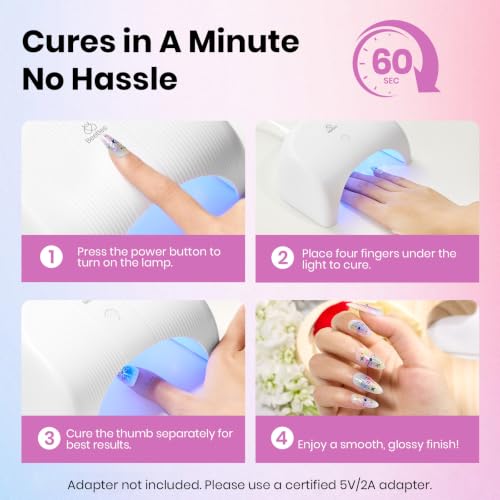 Image of Beetles Gel Nail Polish Kit with UV Light - 31Pcs Nail Polish Set Popular Color Gel with Base and Matte&Glossy Top Coat Soak Off All Season DIY Manicure Kit Art Gifts for Women