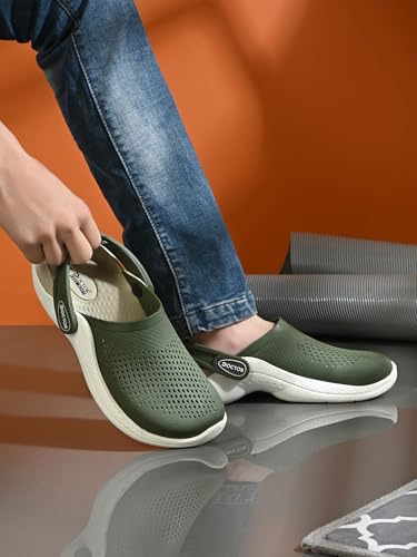 Image of Men EVA Clogs with Adjustable Back Strap | Lightweight Cushioned Footbed | Anti-Slip Sole | Everyday Wear Indoor & Outdoor Sandals for Men