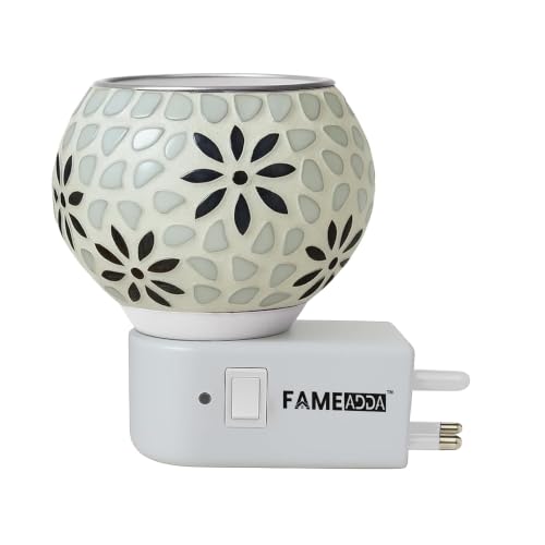 Image of Kapur Dani Camphor Electric Diffuser for Home Fragrance /Kapoor Dani with Light Lamp Multi Functional /Camphor Diffuser Burner Electrical with On /Off Switch for Heating