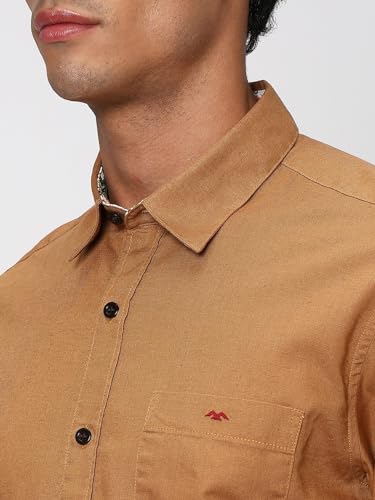 Image of MUFTI Mens Cotton Linen Slim Fit Shirt