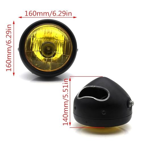 Phare moto rétro 12V en fer : roulez sans vibration avec feux de route