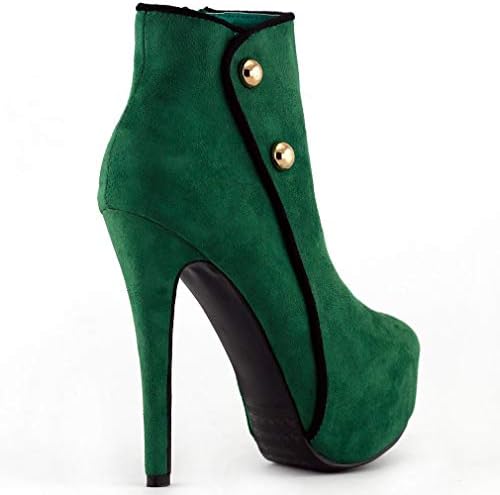 SHOW STORY Green Black Date Day Out Wedding Ladies Super High Heels,LF80829GR38,7US,Green | Image 1