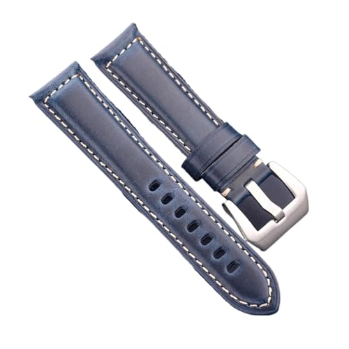 EDVENA {vrvoh 4F rvoh ANZT[ fB[X Y vXgbv 20mm 22mm 24mm 26mm uXbg(Blue Silver Buckle,26mm)