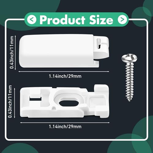 Blulu 12 Stück Spannschuhe für Verspannte Plissees Halterungen für Plissee Zubehör Plissee Ersatzteile Klemmträger für Stick & Fix Klebeträger und Front Klebeplatten, 11 x 29 mm