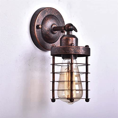 Lampe murale intérieure rétro E27 et applique cage en métal