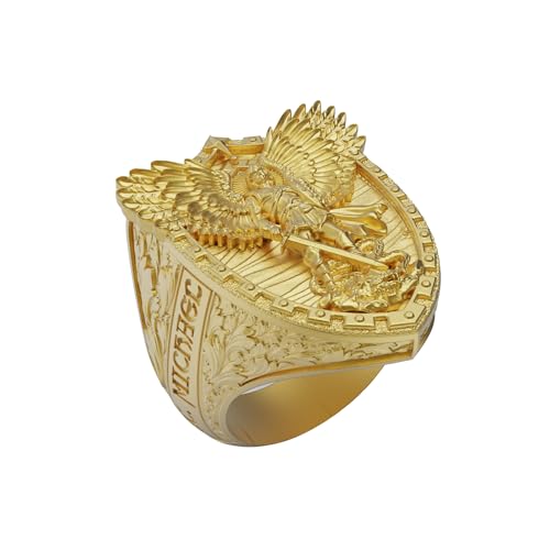 Archangel Michael Dragon Wings Seal Signet Ring For Men, Christian Rings, 925 Sterling Silver Ring, Gift Rings3